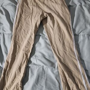 Source Unknown Beige Joggers with White Accents